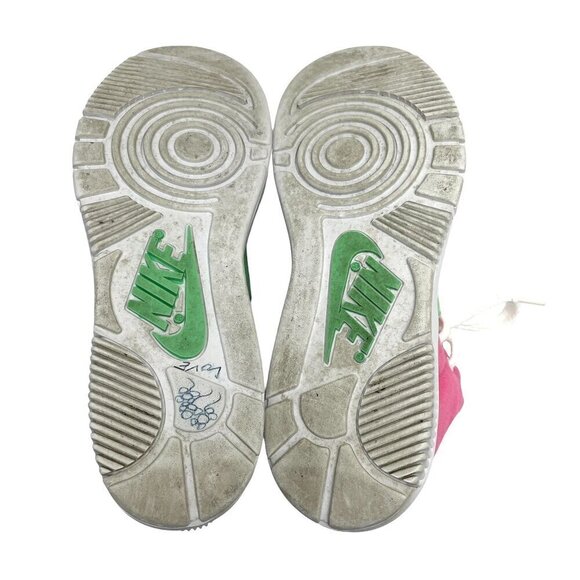 Nike Outbreak High Top Sneakers Pink & Green Retro Canvas Women's size 7.5 - Picture 8 of 10